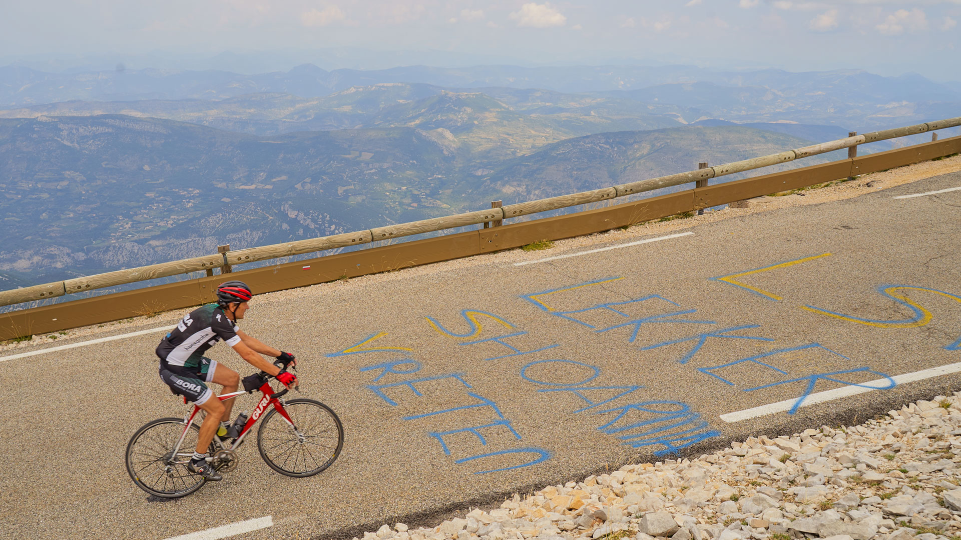 Ascending Mont Ventoux by road bike, the ultimate challenge