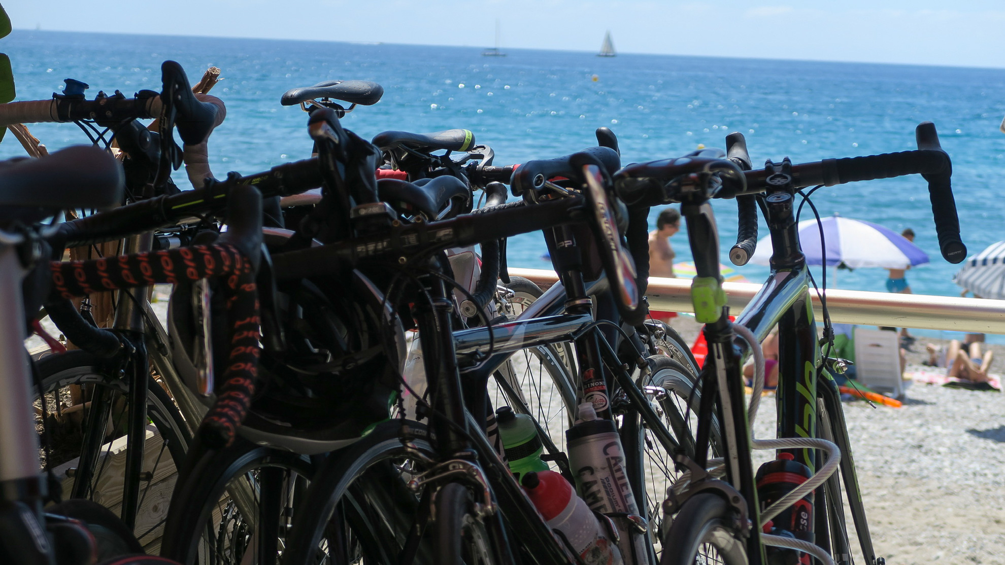 Arrival in Nice by the sea after a great trip