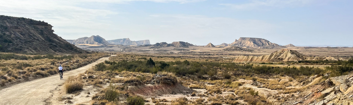Spring and autumn getaways gravel in spanish Bardenas desert