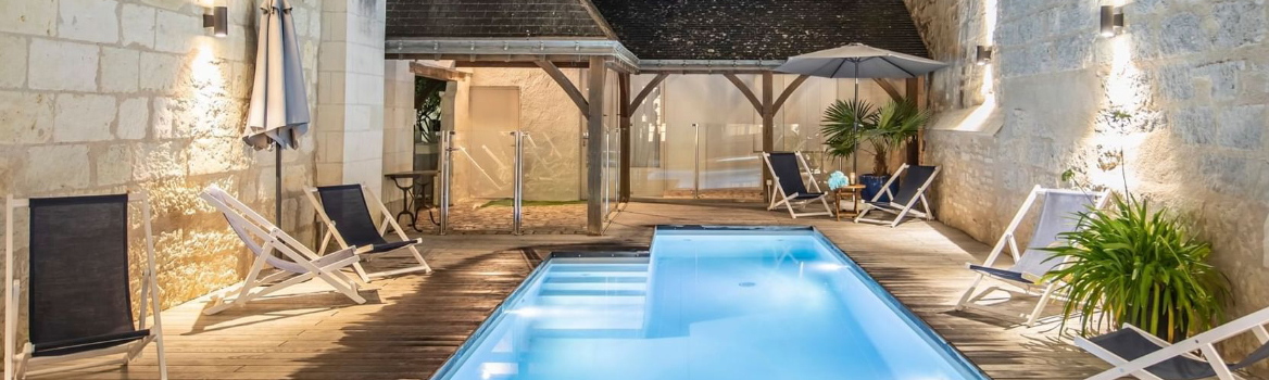 A cosy pool in one of our comfort accommodations in France