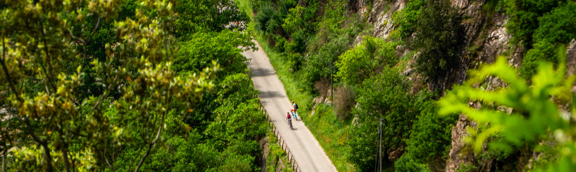 Radtour auf der Dolce Via in der Ardèche im südlichen Zentralmassiv